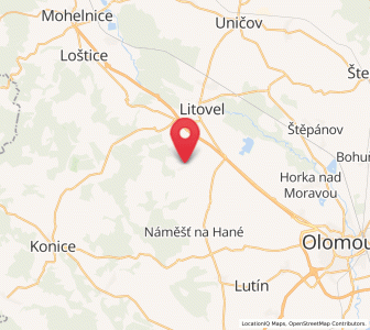 Map of Cholina, Olomoucký