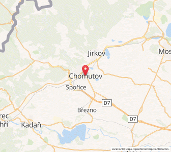 Map of Komotau, Ústecký kraj