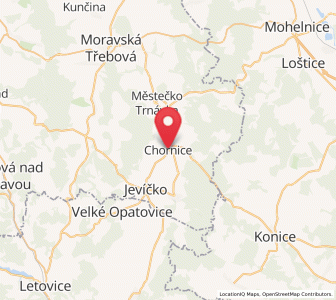 Map of Chornice, Pardubický