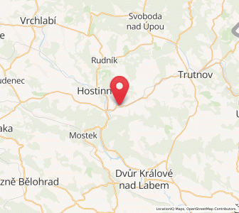 Map of Chotěvice, Královéhradecký kraj