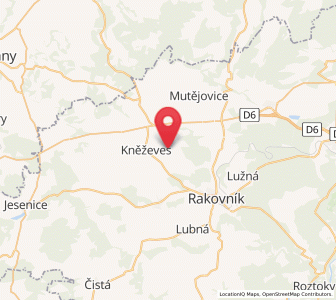Map of Chrášťany, Central Bohemia