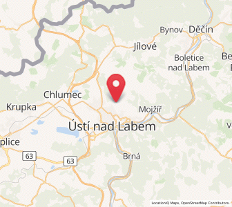Map of Chuderov, Ústecký kraj