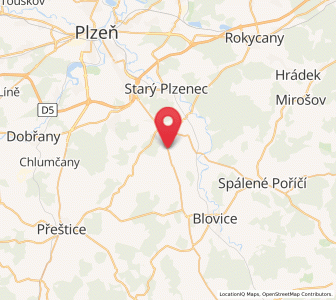 Map of Chválenice, Plzeň Region