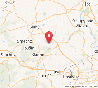 Map of Cvrčovice, Central Bohemia