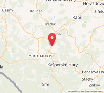 Map of Dlouhá Ves, Plzeň Region