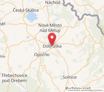 Map of Dobruška, Královéhradecký kraj