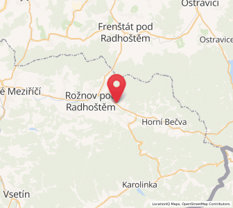 Map of Dolní Bečva, Zlín