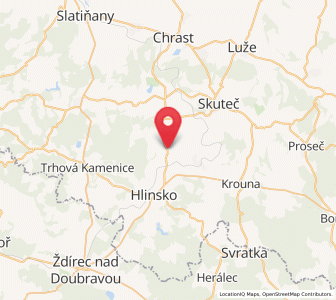 Map of Dolní Holetín, Pardubický