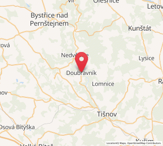 Map of Doubravník, South Moravian
