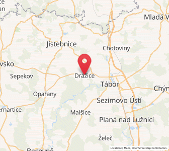 Map of Dražice, Jihočeský kraj