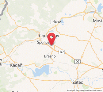 Map of Droužkovice, Ústecký kraj