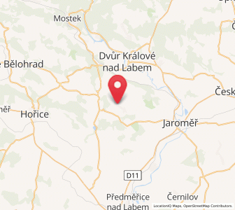 Map of Dubenec, Královéhradecký kraj