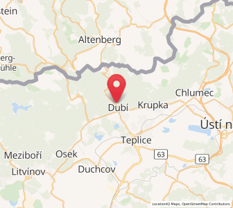 Map of Dubí, Ústecký kraj