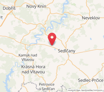 Map of Dublovice, Central Bohemia