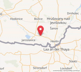 Map of Dyjákovice, South Moravian