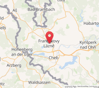 Map of Franzensbad, Karlovarský kraj