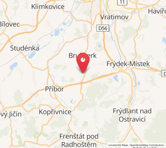 Map of Fritschowitz, Moravskoslezský