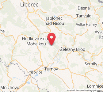 Map of Frýdštejn, Liberecký kraj