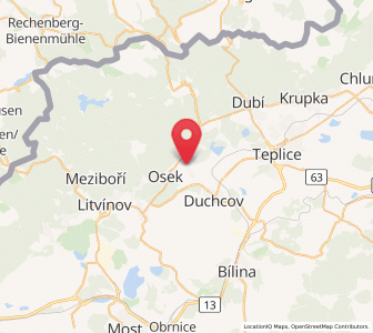 Map of Háj u Duchcova, Ústecký kraj