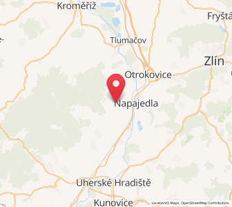 Map of Halenkovice, Zlín
