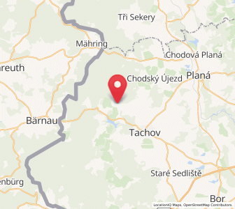 Map of Halže, Plzeň Region