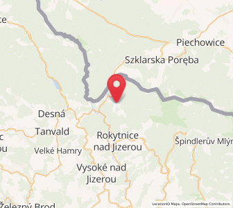 Map of Harrachov, Liberecký kraj