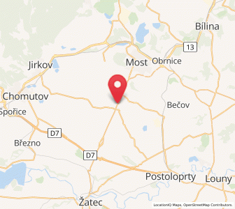 Map of Havraň, Ústecký kraj