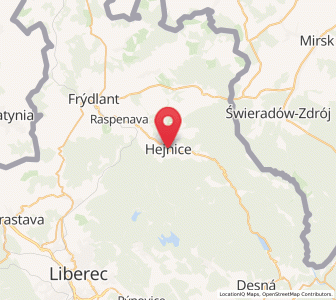 Map of Haindorf, Liberecký kraj