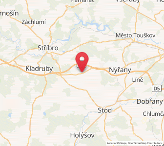 Map of Hermannshütte, Plzeň Region