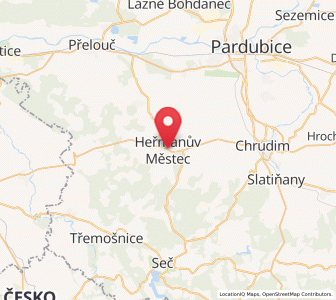 Map of Hermannstädtel, Pardubický