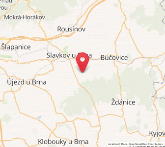 Map of Heršpice, South Moravian