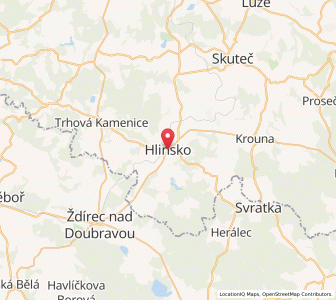 Map of Hlinsko v Čechách, Pardubický