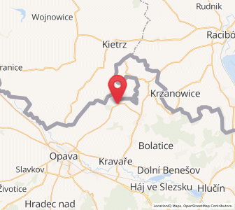 Map of Hněvošice, Moravskoslezský