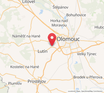 Map of Hněvotín, Olomoucký