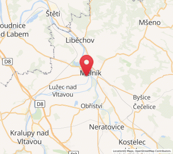 Map of Hořín, Central Bohemia