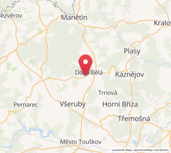 Map of Horní Bělá, Plzeň Region