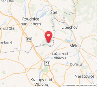 Map of Horní Beřkovice, Ústecký kraj
