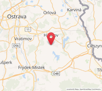 Map of Horní Bludovice, Moravskoslezský