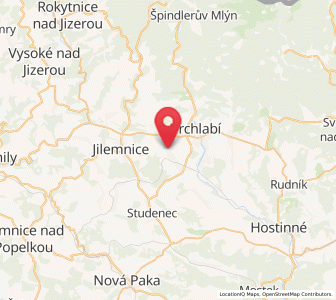 Map of Horní Branná, Liberecký kraj