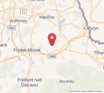 Map of Horní Domaslavice, Moravskoslezský