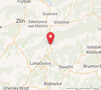 Map of Horní Lhota, Zlín