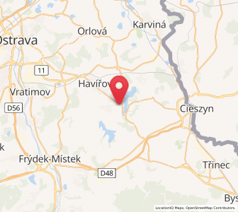 Map of Tierlitzko, Moravskoslezský
