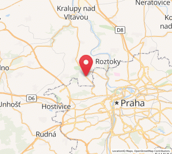 Map of Horoměřice, Central Bohemia