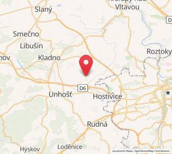Map of Hostouň, Central Bohemia