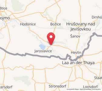 Map of Hrádek, South Moravian
