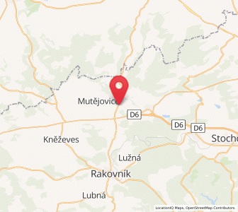 Map of Hředle, Central Bohemia