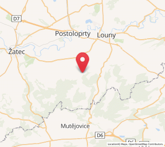 Map of Hřivice, Ústecký kraj