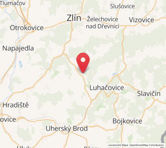 Map of Hřivínův Újezd, Zlín