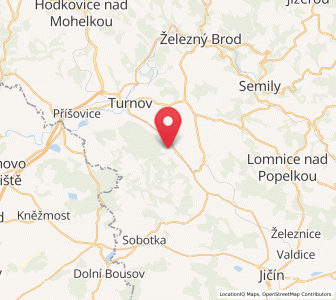 Map of Hrubá Skála, Liberecký kraj