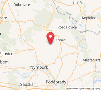 Map of Hrubý Jeseník, Central Bohemia